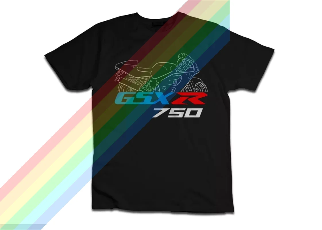 Мужская футболка 2024 повседневная Suzuki GSX-R 750 мотоциклетная с графическим рисунком