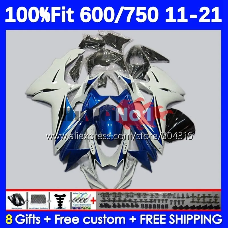 

Injection For SUZUKI GSXR 750 600 CC GSXR750 K11 18No.63 GSXR-750 GSXR600 11 12 13 14 15 16 17 18 19 20 21 Fairings Blue White