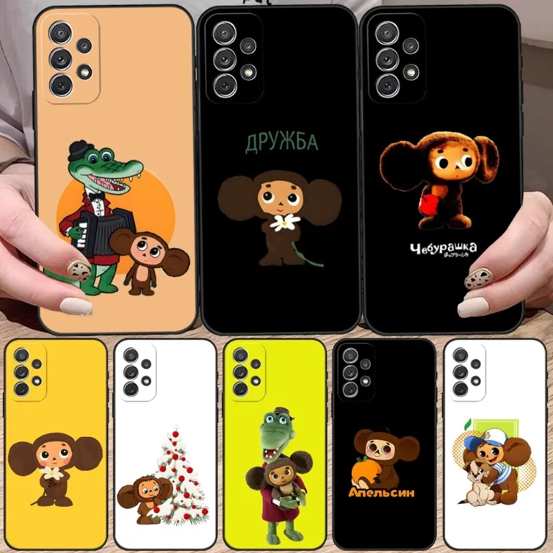 

Cute Cartoon Cheburashka Phone Case For Samsung Note Galaxy 20 10 8 9 Pro Plus Ultra M20 M31 M40 M10 J7 J6 Prime Back Cover