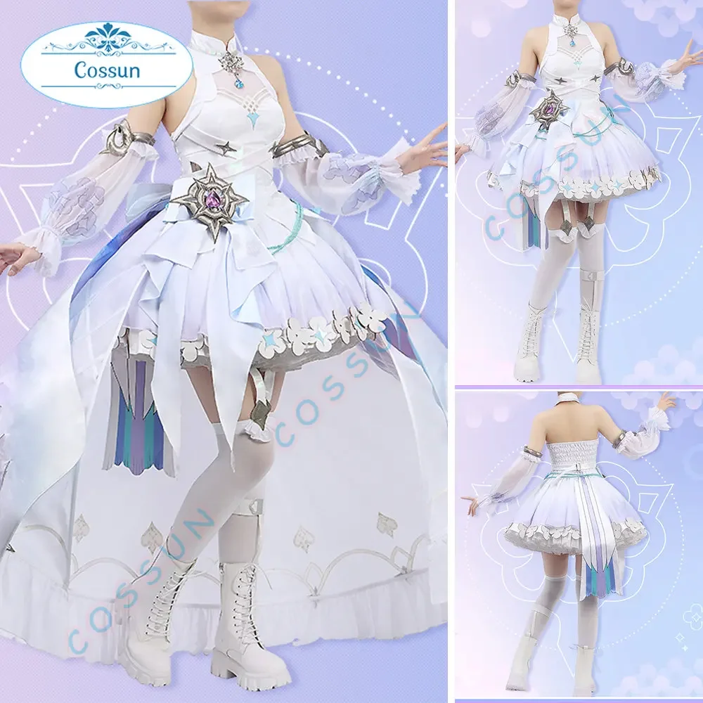 Vtuber Nijisanji Ethyria Enna Alouette Paradise Bird Косплей Костюм Платье Хэллоуин Наряд Игровой