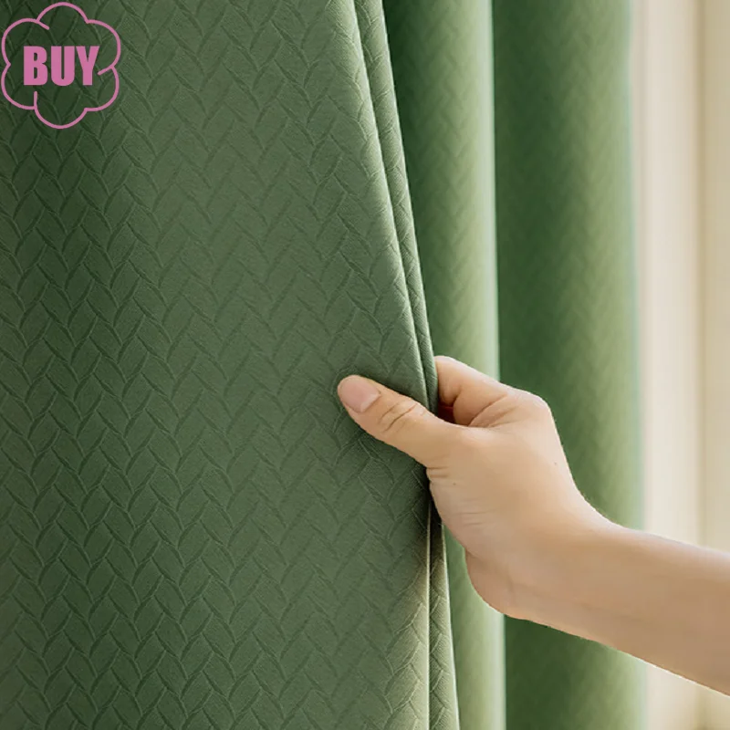 

Nordic Curtains for Living Dining Room Bedroom Full Blackout High Precision Electric Carving Heat Insulation Balcony Curtain