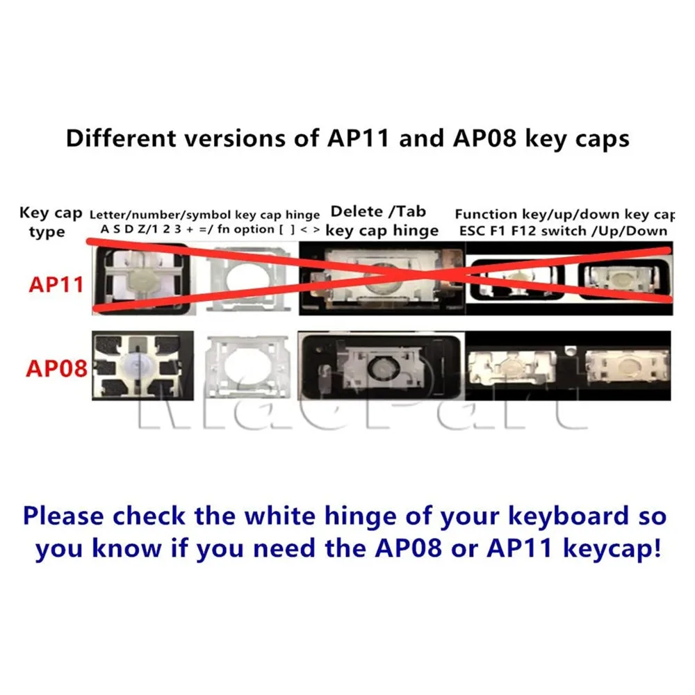 Заменяемая крышка и шарнир левой командной клавиши типа AP08 для MacBook Pro/Air модели A1425 A1502 A1398 A1369 A1466 клавиатуры для замены.