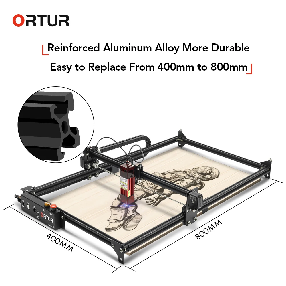 Комплект для лазерной гравировки Ortur Y-axis Laser Master 2 PRO S2 аксессуары увеличивающая