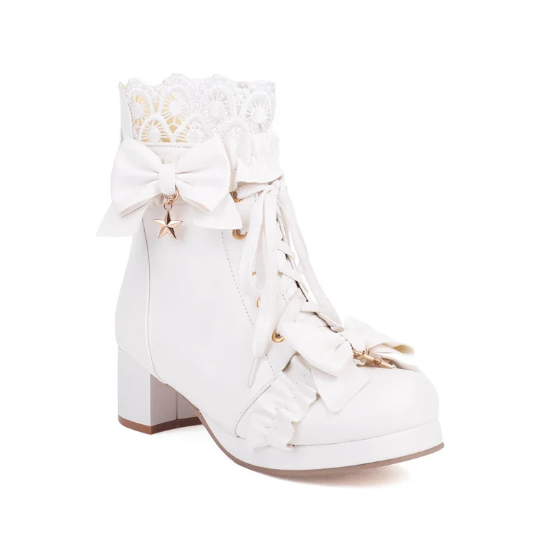 Женские ботильоны с бахромой розовые белые черные ботинки на высоком блочном