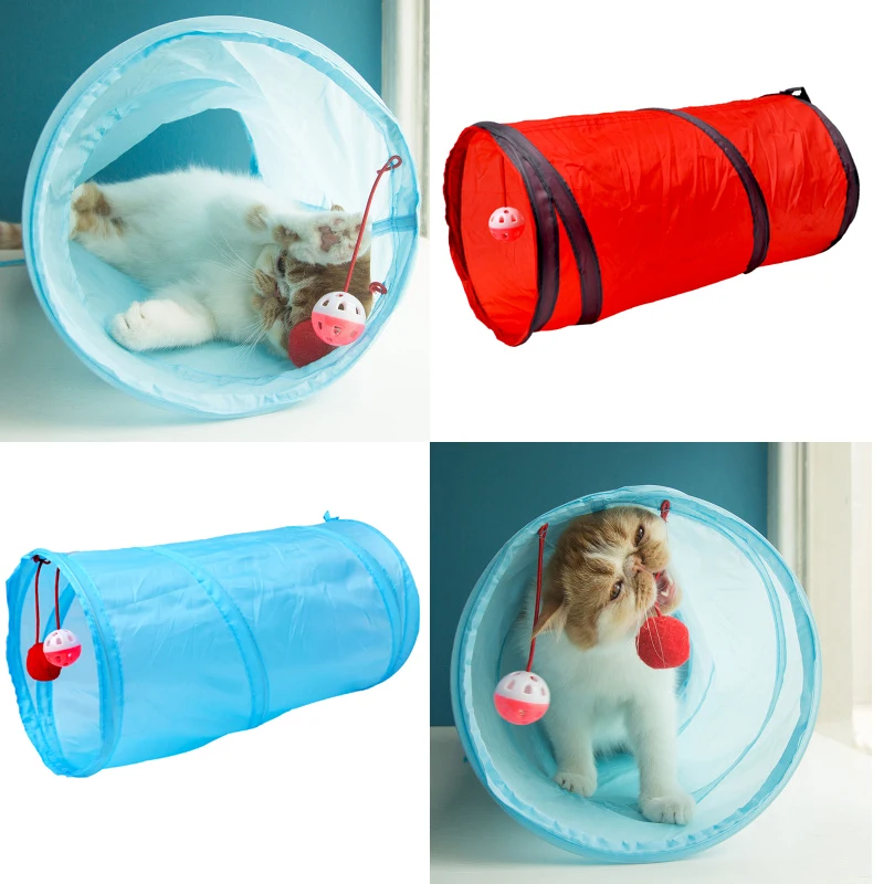 

Cats Tunnel Foldable Pet Cat Toys Kitty Pet Training Interactive Fun Toy Tunnel Bored For Puppy Kitten Rabbit Play Tunnel Tube