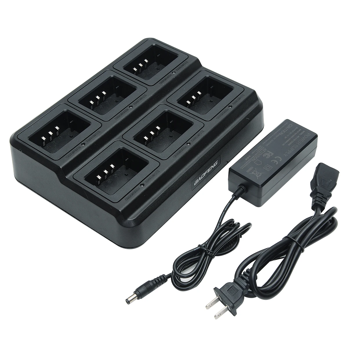 Baofeng Six Way Multi Unit Charger Two Way Radio Charger Station for BF UV-5R UV-5RE DM-5R Plus Walkie Talkie