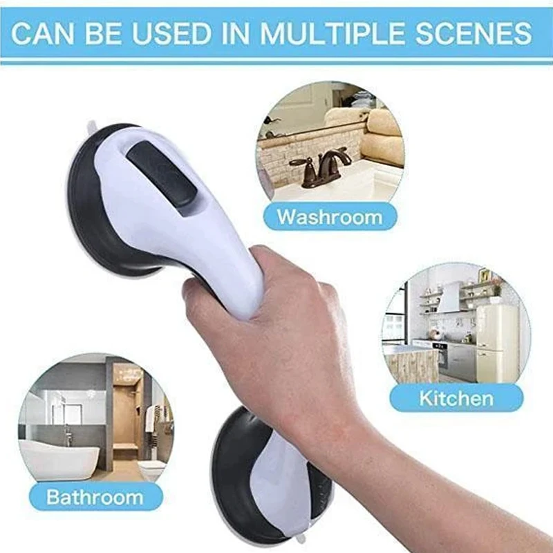 

Bathroom Balance Assist Handle Safety Handrail Bathtub Armrest Non-Slip Bathroom Toilet Grab Rail Bar Door Window Vacuum Handle
