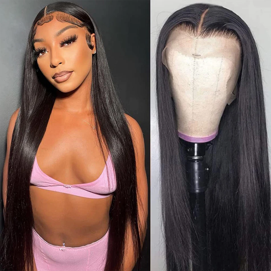 

38 Inch Peruvian Human Hair Wig Lace Front 13x6/13x4 HD Lace Frontal Wigs for Women Human Hair Remy Straight Hair Pre Plucked