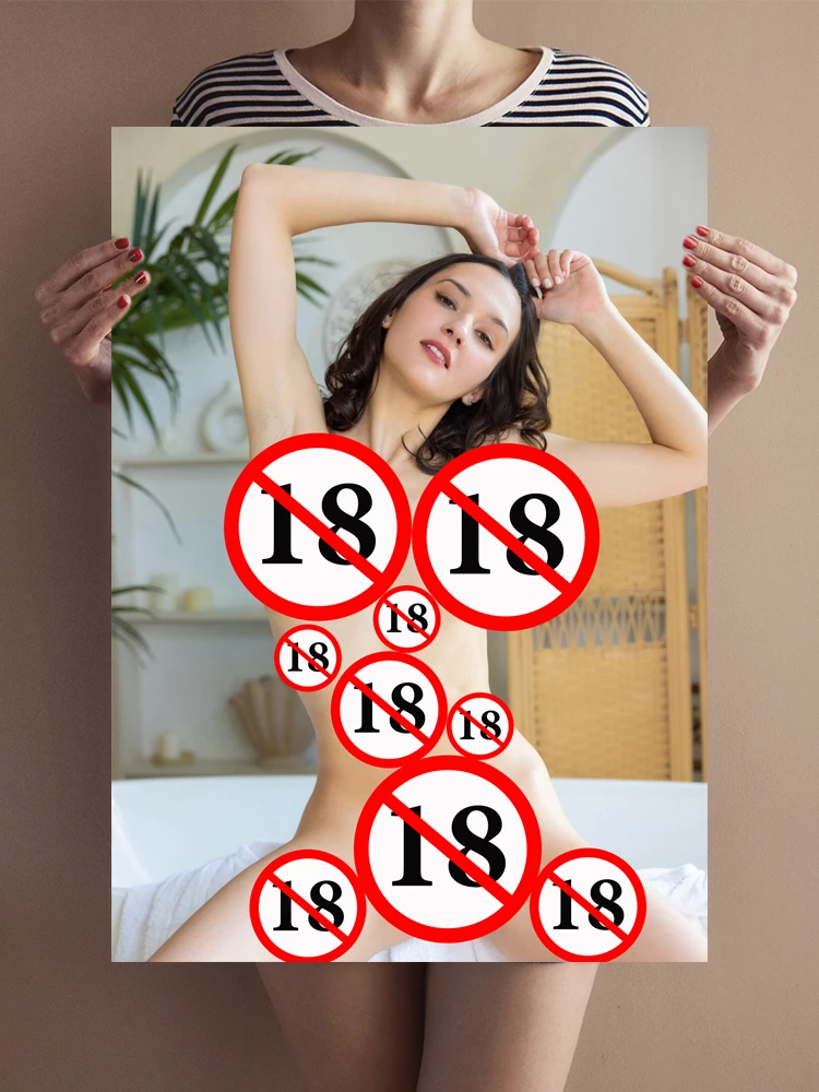 Женский абстрактный постер на холсте