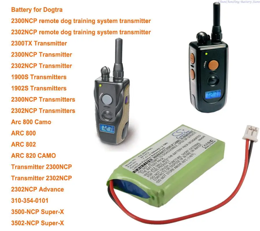 

OrangeYu 500mAh Battery BP74T2 for Dogtra 1900S Transmitters,1902S,2300NCP Transmitters,2300TX,2302NCP,3500-NCP,3502-NCP