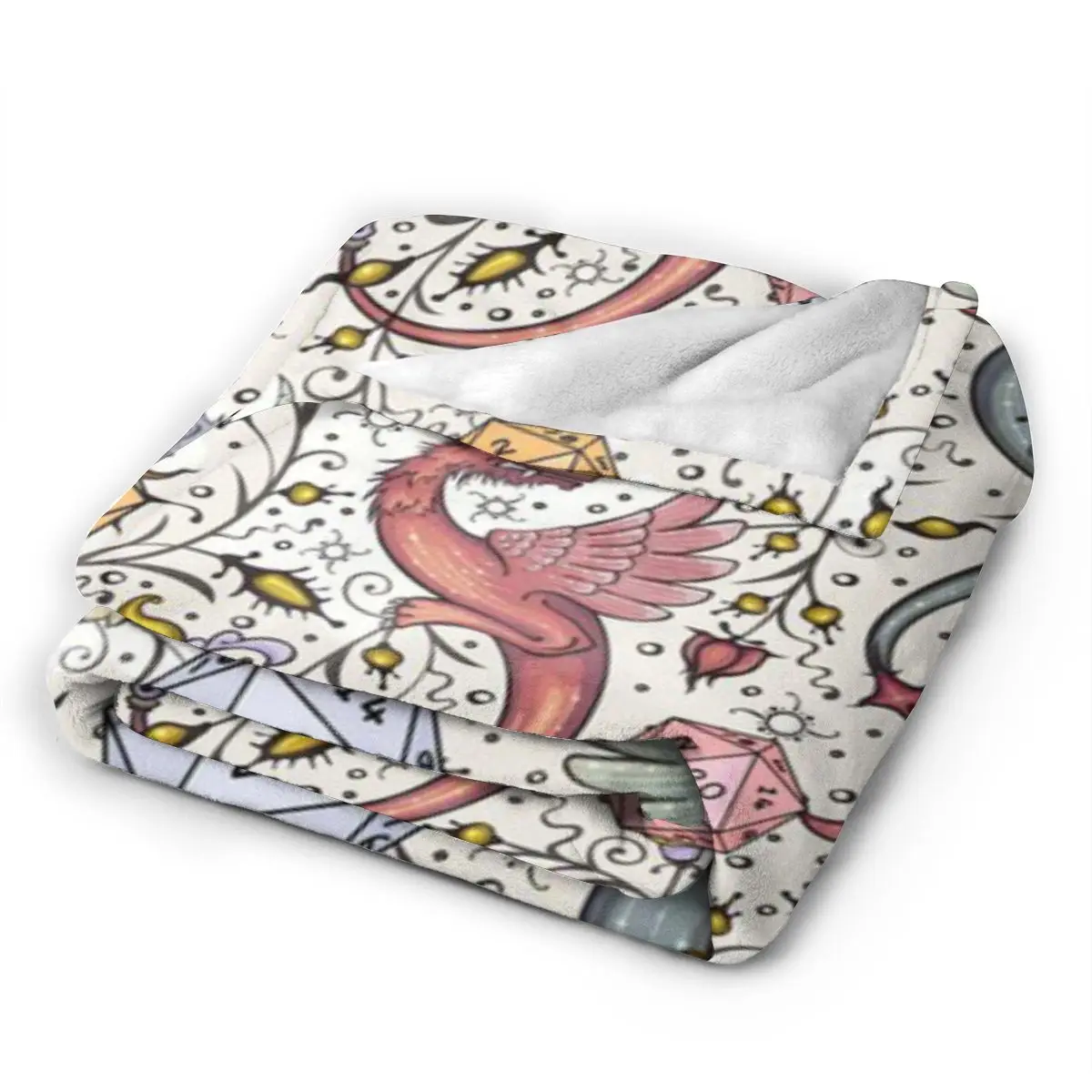 Винтажные кости в средневековом стиле с изображением дракона и D20 ультра-мягкое