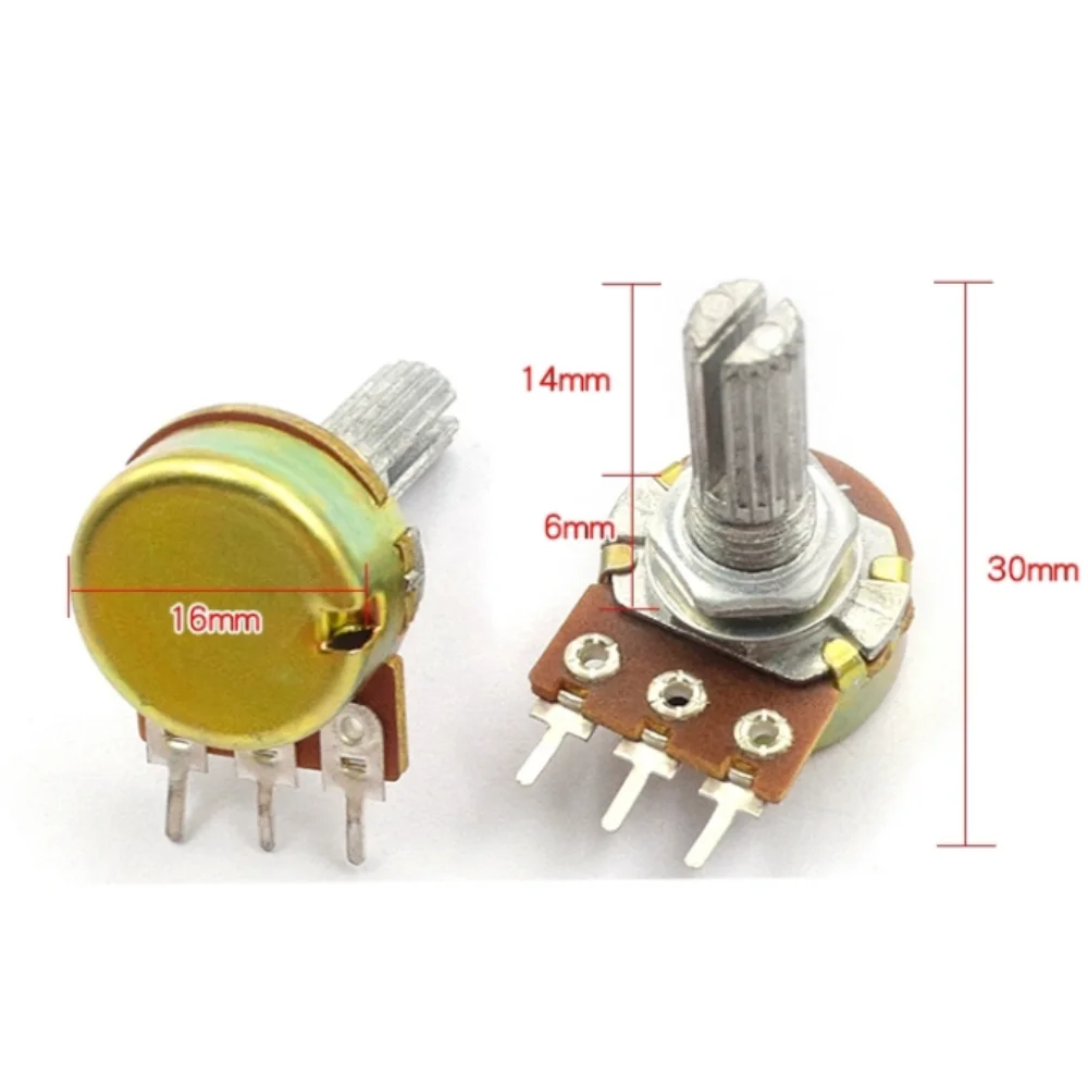 10 20 50 шт. WH148 Регулируемый B1K 2K 5K 10K 20K 50K 100K 500K Ом 3 контакта 15 мм