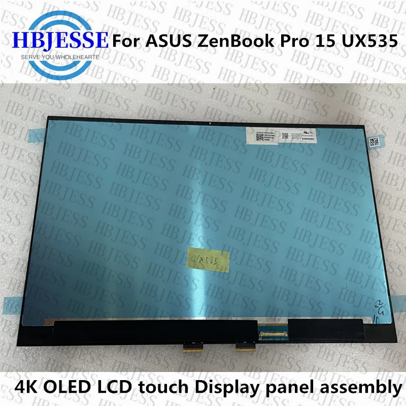

Original 15.6-inch For ASUS ZenBook Pro 15 UX535 UX535LI UX535LH series OLED 3840X2160 LCD touch Display panel assembly