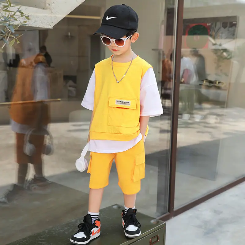 

Big Girl Baby Clothes Sets Summer Short Sleeve Tee Tops+Bottoms Skirt Outfits Clothing Suits Boys Clothes Kids Clothes Girls