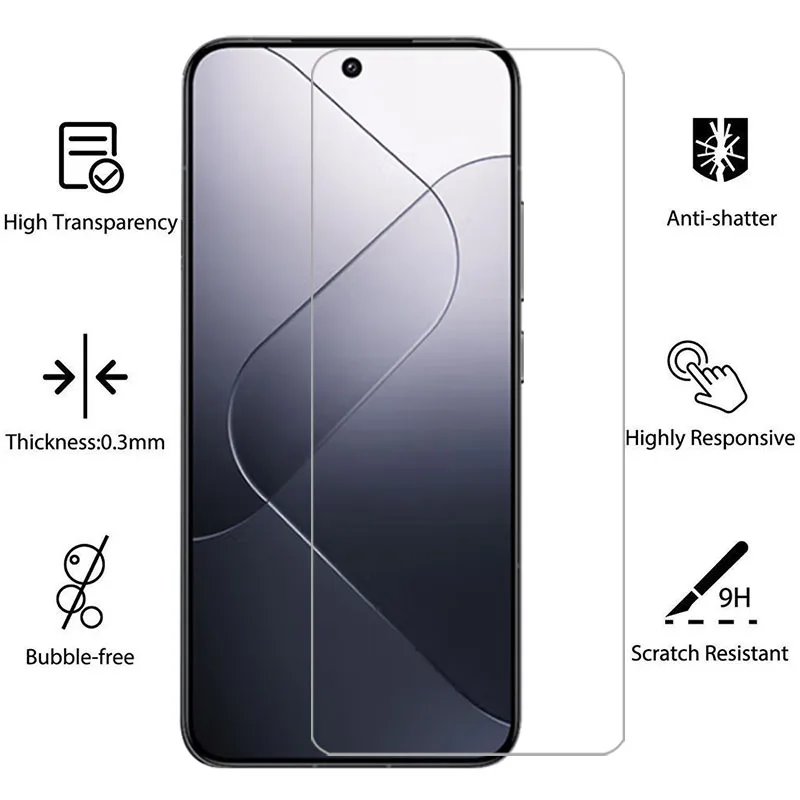 Чехол для телефона xiaomi mi 14 5g закаленное стекло xiaomi14 mi14 чехол на заднюю панель xiomi