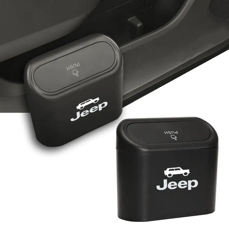 

Car Trash Bin Hanging Garbage Case Storage Box for Jeep Grand Cherokee Xj Wk2 Wj Wrangler Jl Compass Commander Car Accessories