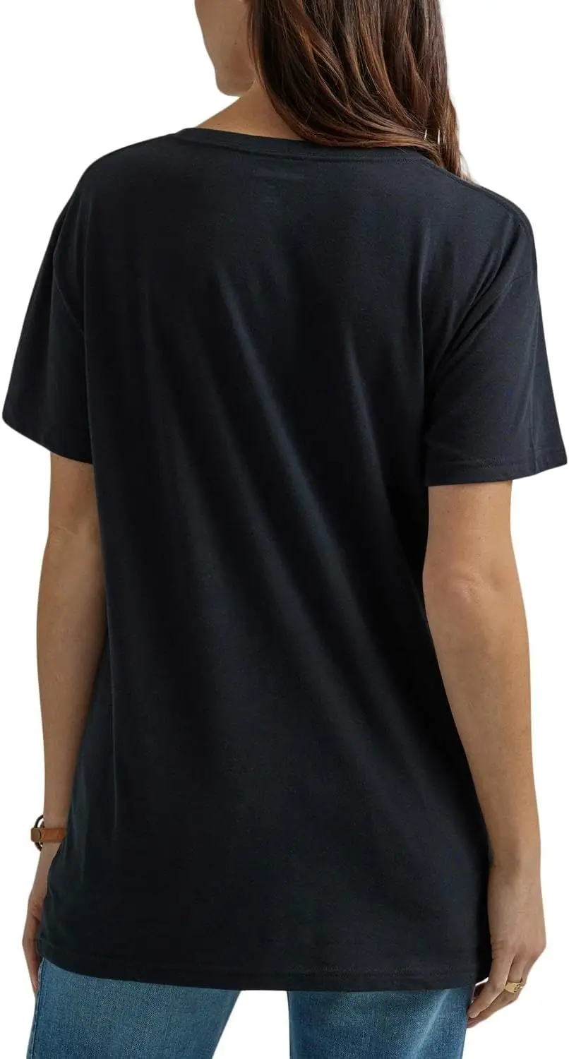 Женская футболка бойфренда с короткими рукавами Wrangler в стиле ретро —