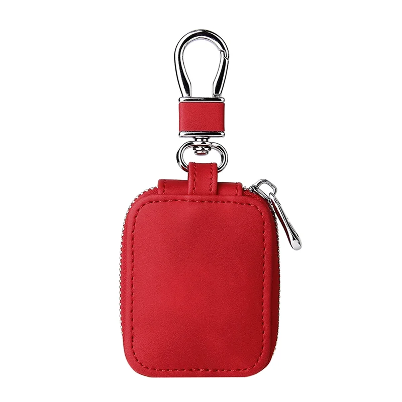 

Leather Earphone Cases Soft Headphone Cover for Apple Airpods 1 2 Charging Box Bags with Keychain(Red)