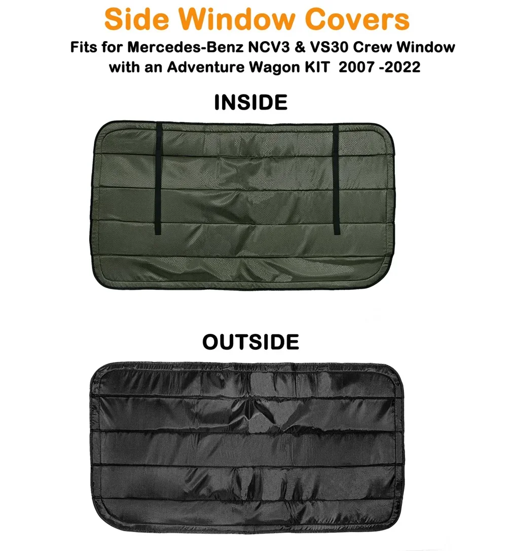 300D оксфордская ткань с УФ-защитой боковая крышка окна для Mercedes-Benz NCV3 &amp VS30 экипажа