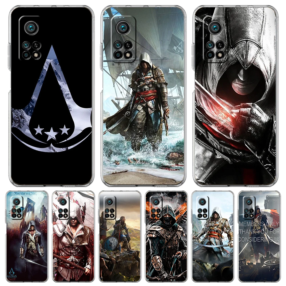 

Чехол для телефона с игрой Assassins Creed для Xiaomi Mi Poco F3 X3 X4 GT NFC M3 M4 11 Ultra 12 11X 11i Pro Lite 5G, мягкий прозрачный чехол