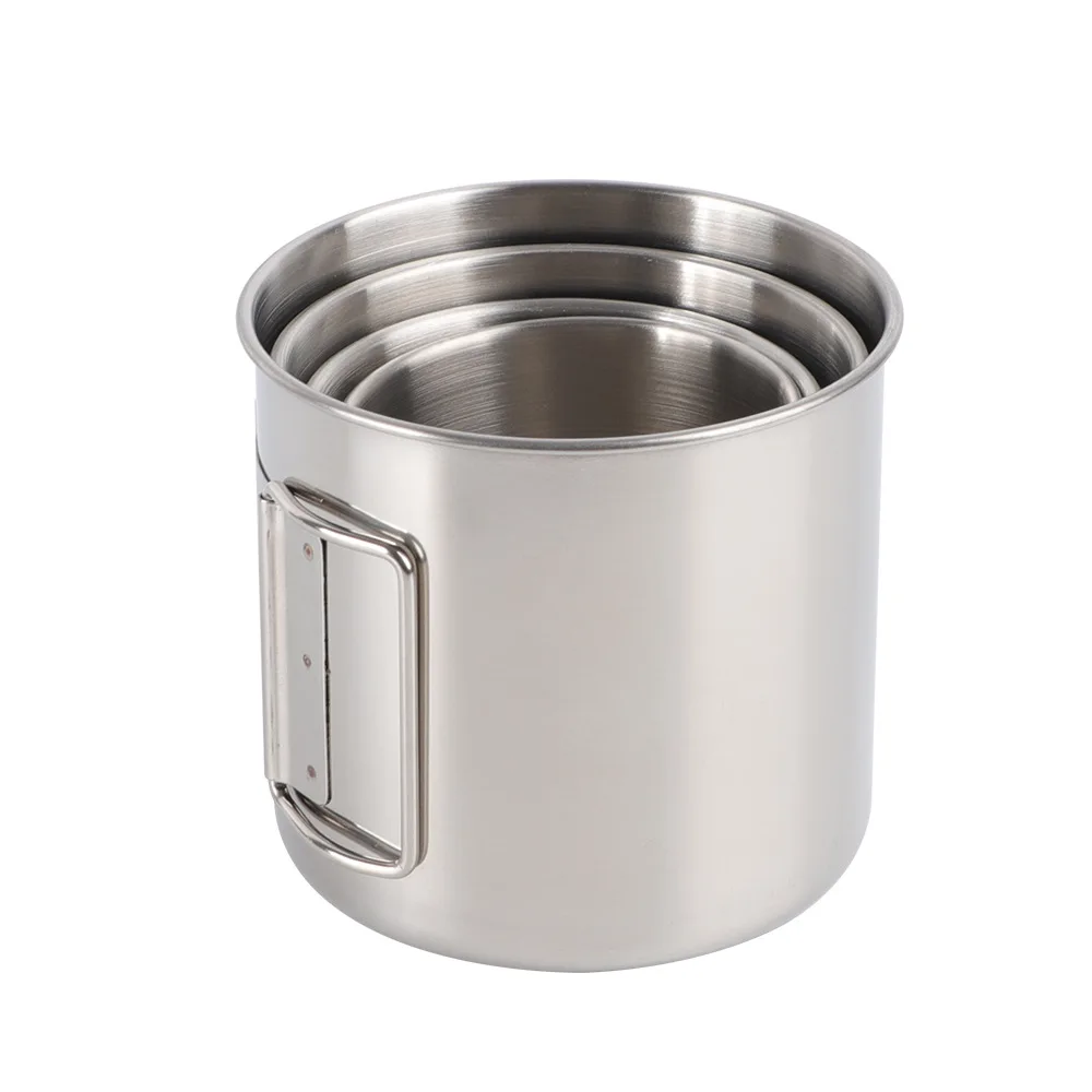

Stainless Steel Camping Cup Hollow Independent Bevel Handle Lightweight Hiking Mug Cup 500ml Tea Cup Outdoor Accessories Hung