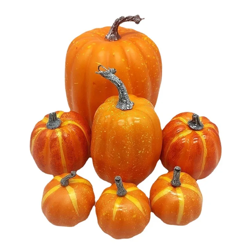 

Имитация тыквы, пенопластовая модель, украшение для Хэллоуина, фестиваль сбора урожая, реквизит для фотосъемки, искусственная еда