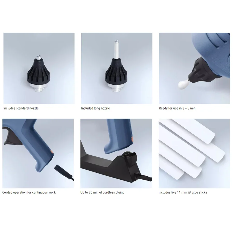 STEINEL 5 шт. регенеративный беспроводной пистолет для термоплавкого клея 220-240 В с 11