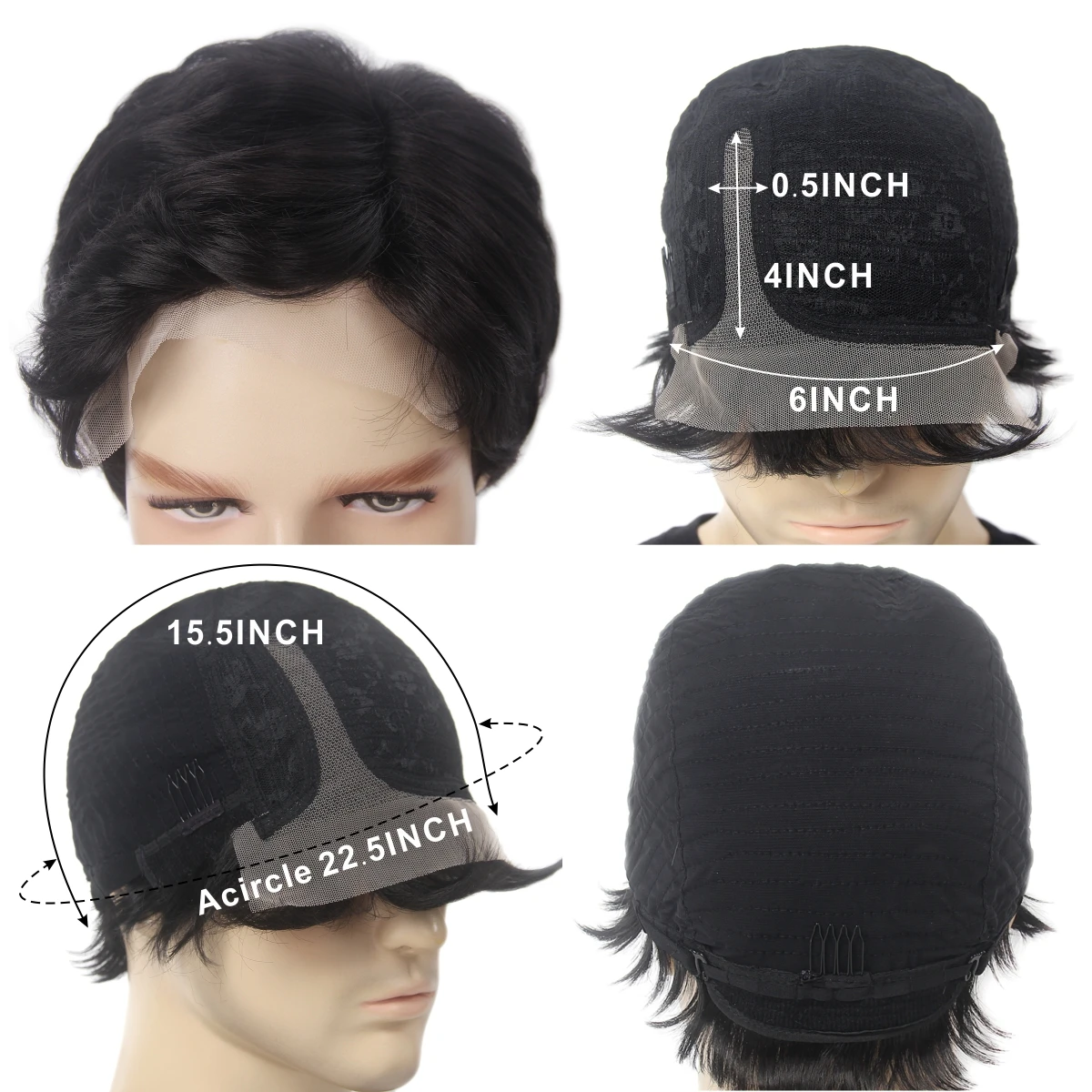 Черный синтетический парик R REEWES FASHION HAIR с кружевом