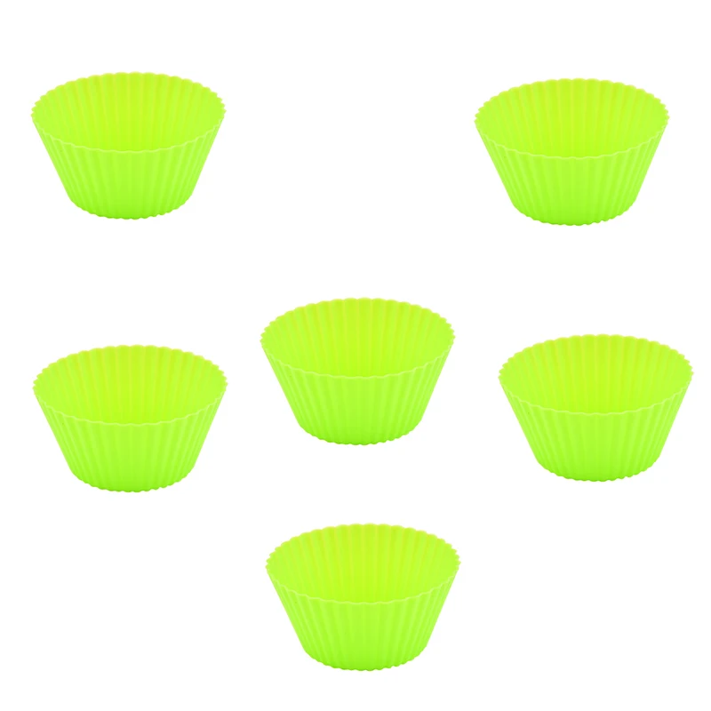 

Набор Из 6 Силиконовых Форм Для Выпечки: Круглые Формы Для Кексов, Украшения Для Тортов, Топперы Для Тортов На День Рождения