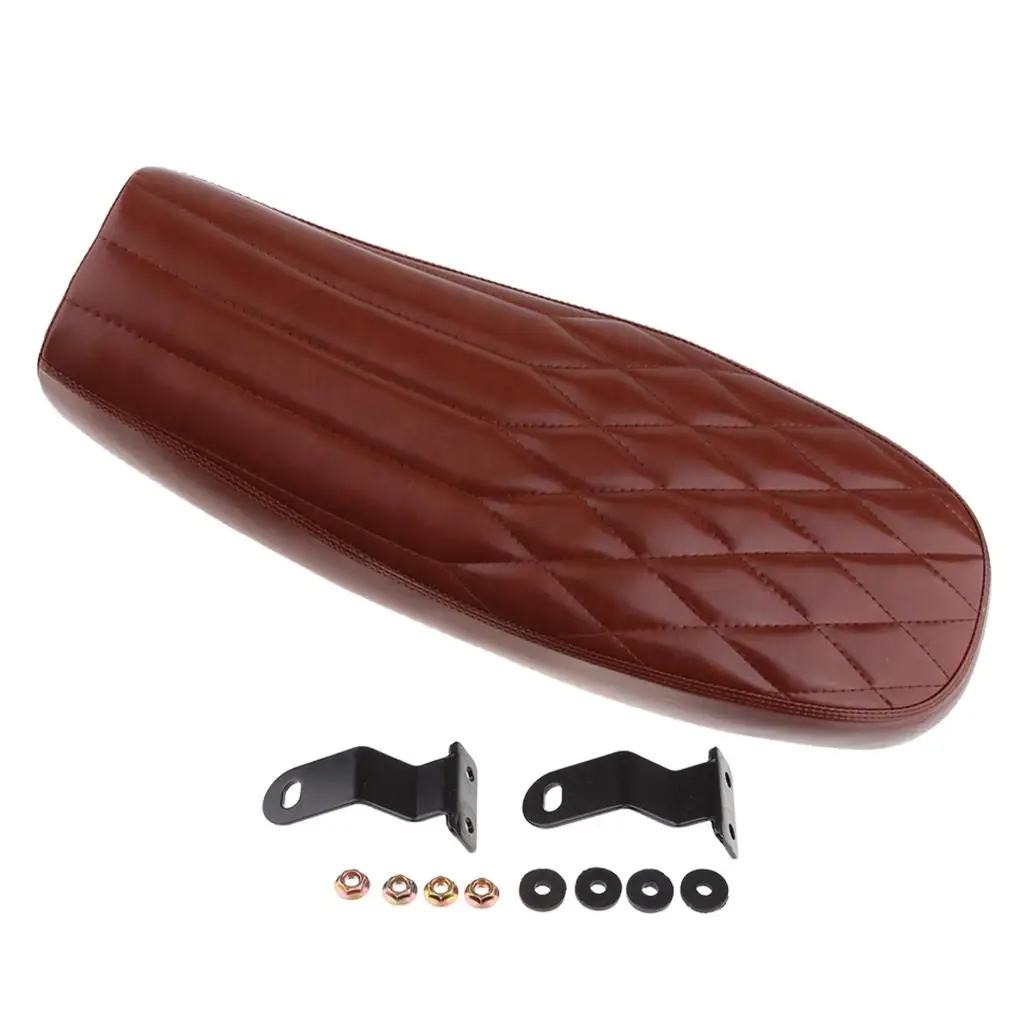 

Vintage Flat Brat Seat Cushion Rhombus Seat Saddle for Motorcycle