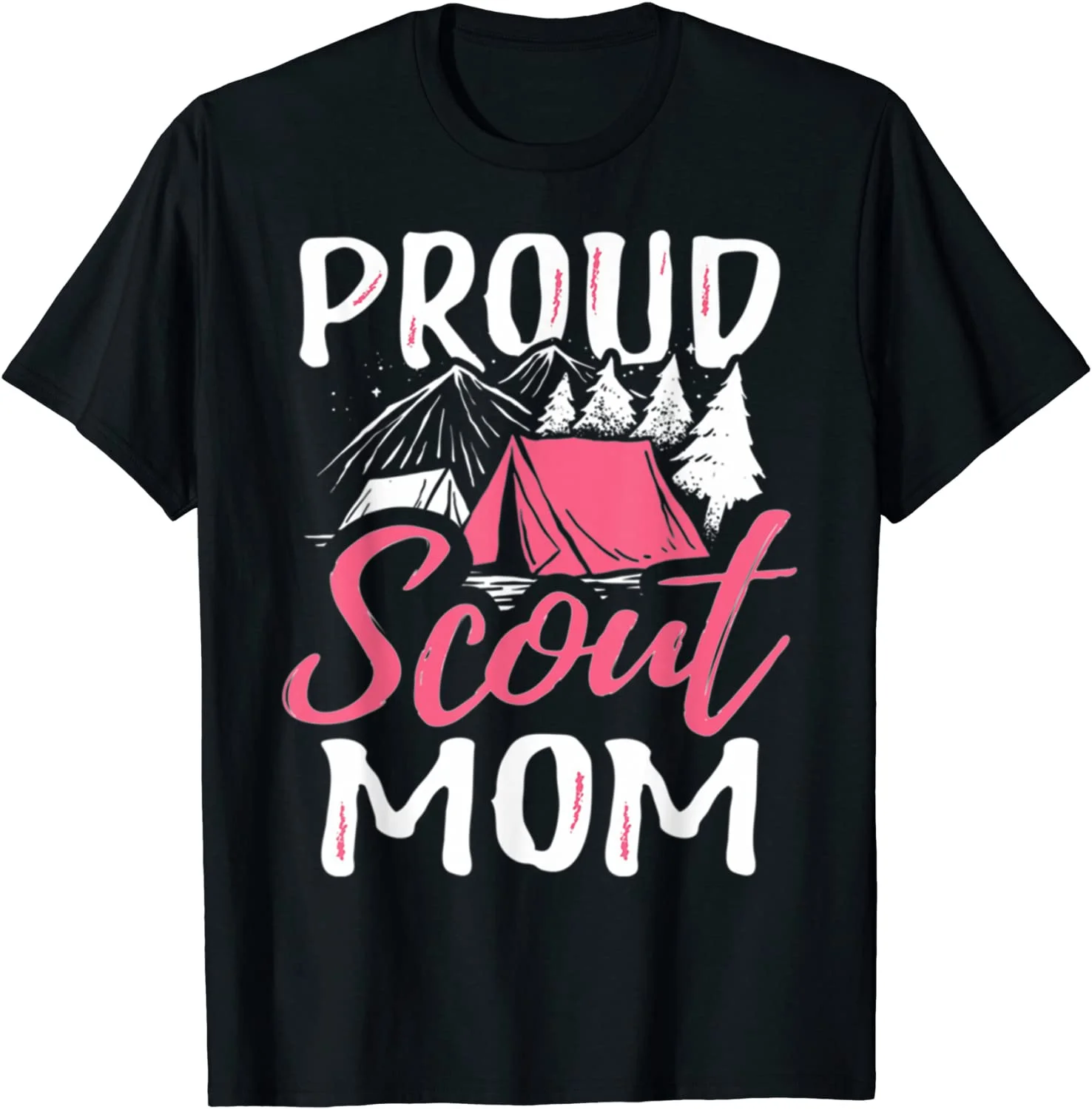 

Camping Prouds Scouts Mom Scouting Campers Campfires T-Shirt
