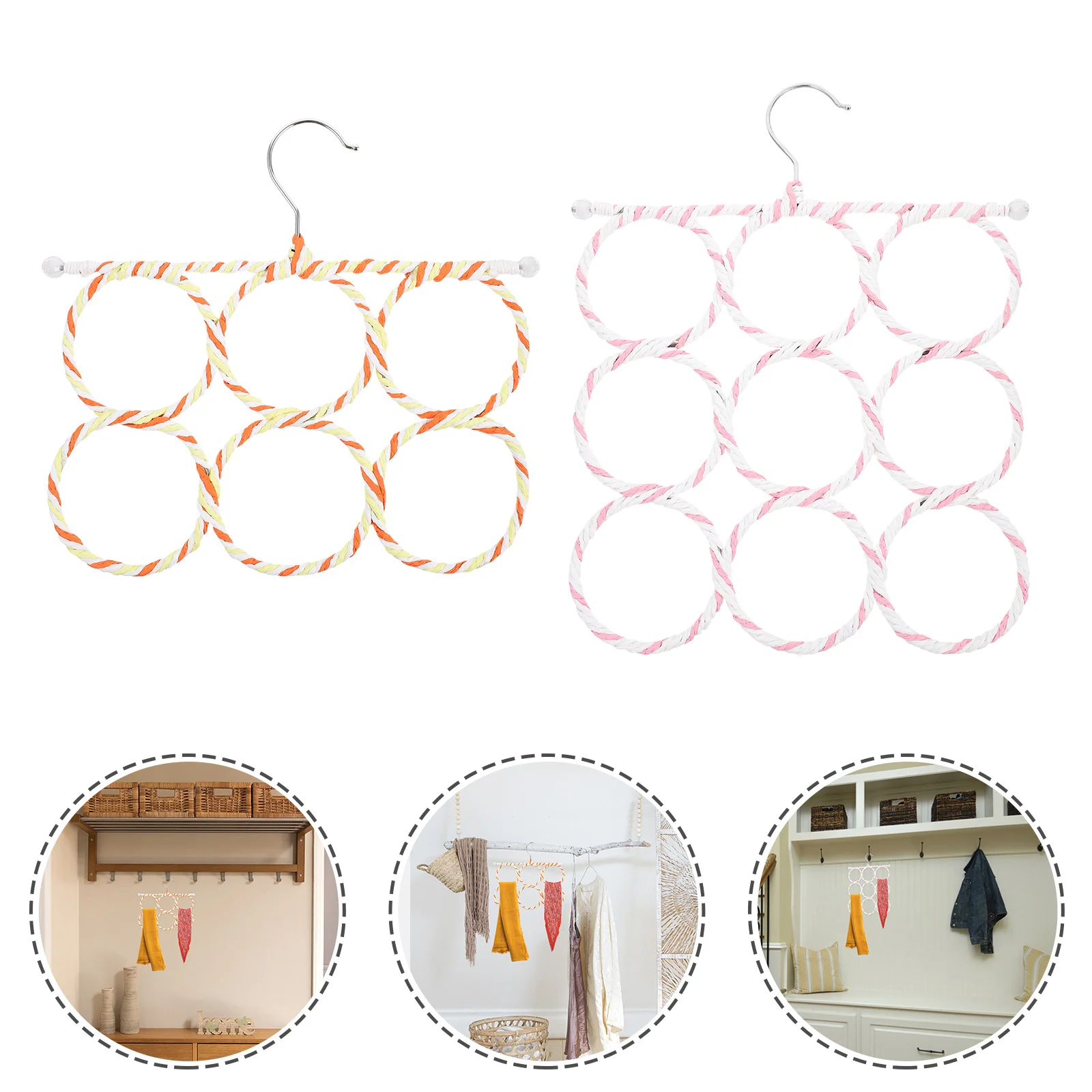 

2pcs Premium Home Scarf Hangers Folding Scarf Hangers Folding Shawl Hangers