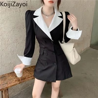 koijizayoi spring 2022 new women blazer mini short dress fashion elegant office lady bodycon slim dress single breasted vestidos