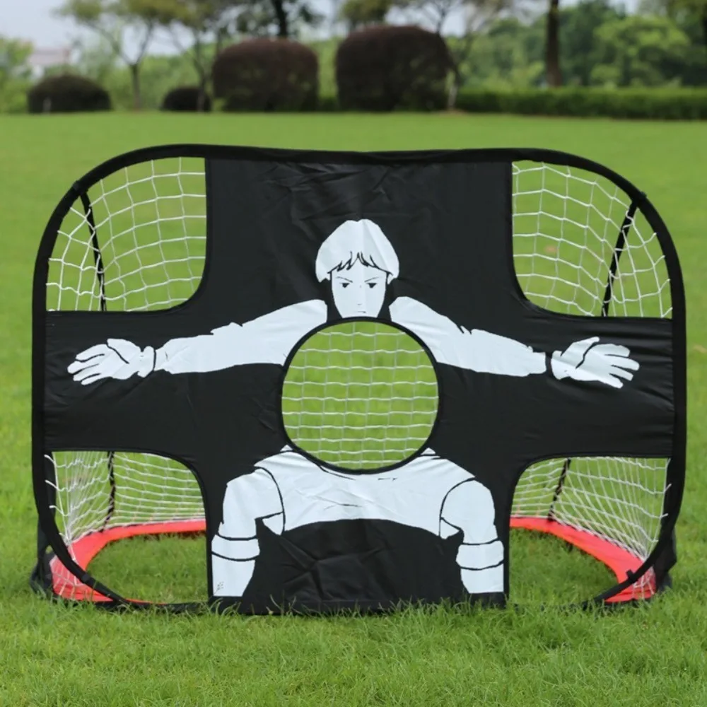 

2 In 1 Portable Foldable Football Goal Posts For Kids Indoor Outdoor Training Toy Movable Pop Up Goal Football Rim Football Net