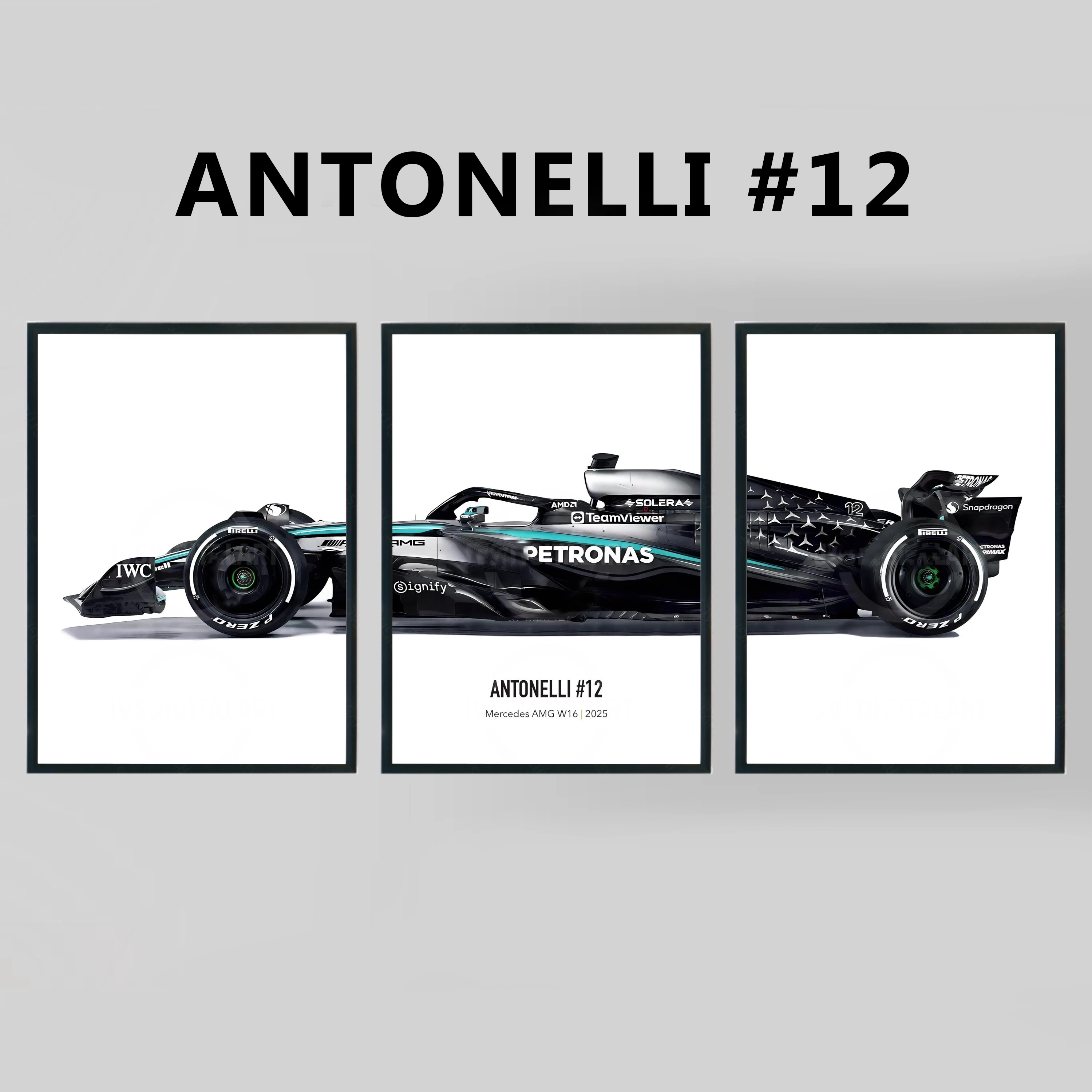 

Набор постеров 2025 F1 Cars SF-25 MCL39 AMG W16 AUTOMOTIVESHENYI