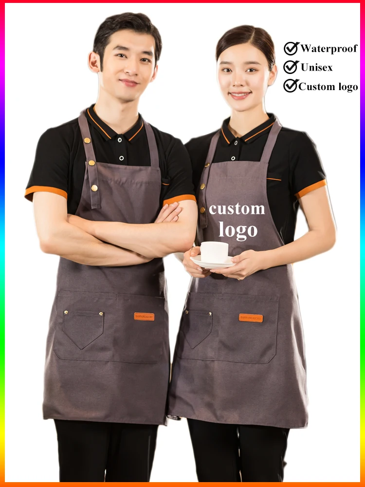 

Personalized Custom Origin Apron for Restaurant Hotel Cafe Nail Beauty Studio Stuff Waiter Barman Baker Barista Master Uniform
