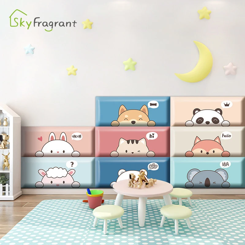 

3D наклейка для защиты от столкновений, мультяшный водонепроницаемый стикер для раннего детства, самоклеящиеся мягкие наклейки на стену для...