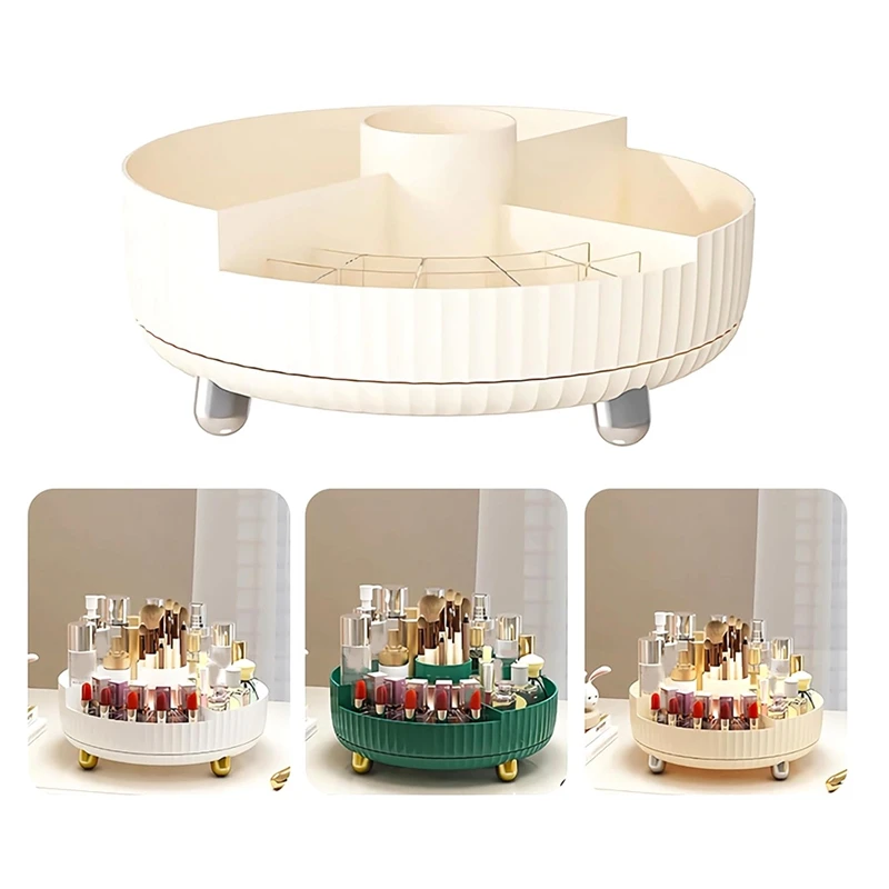 

Rotating Makeup Organizer For Vanity - Bathroom Organizer And Lazy Organizer For Cosmetics Perfume Organizer Storage Durable