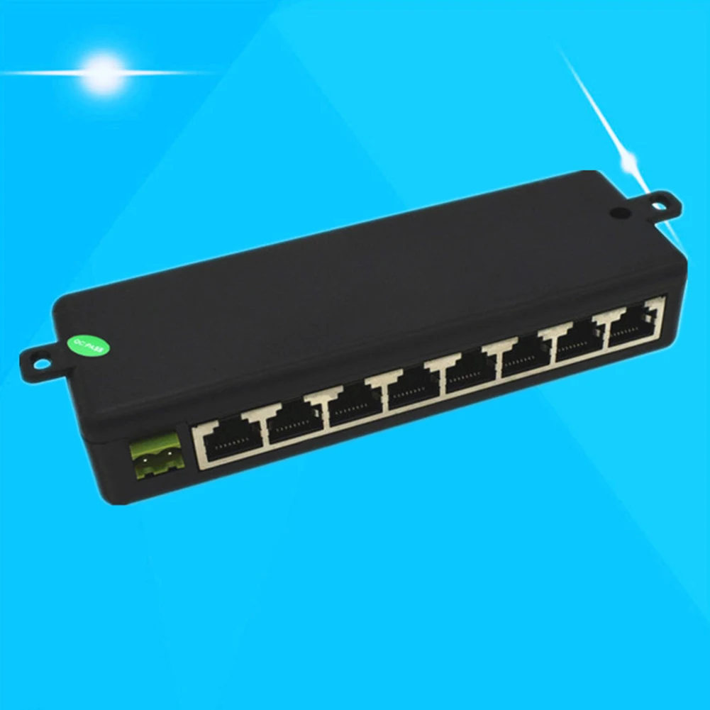 

Circuit Bridge Monitoring Power Supply Box 12-48V Network Module CCTV Centralized POE Splitter Weak Electric 8 Ports