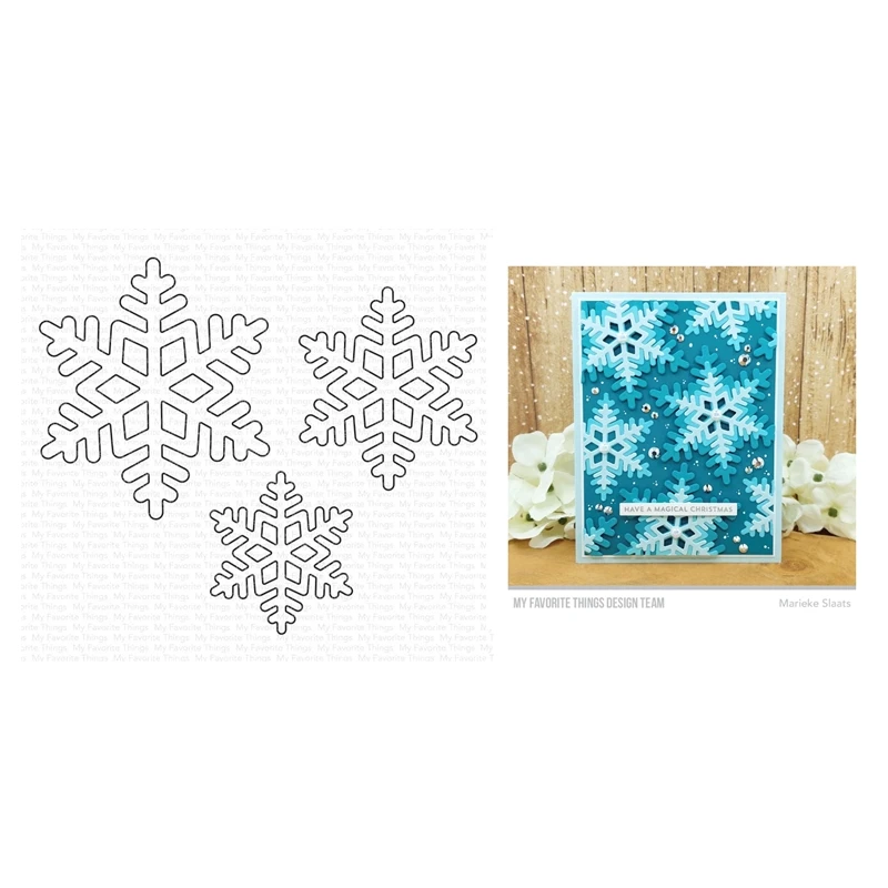 

November 2022 New Stackable Snowflakes Christmas Cutting Dies Scrapbooking for Paper Making Embossing Frames Card Set no Stamps