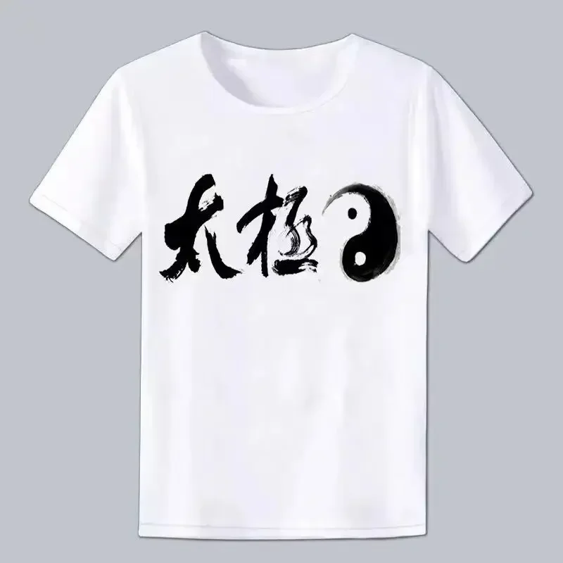 Футболка с ушином Сплетницей Будды Тай Чи в китайском стиле ретро Taoist принт