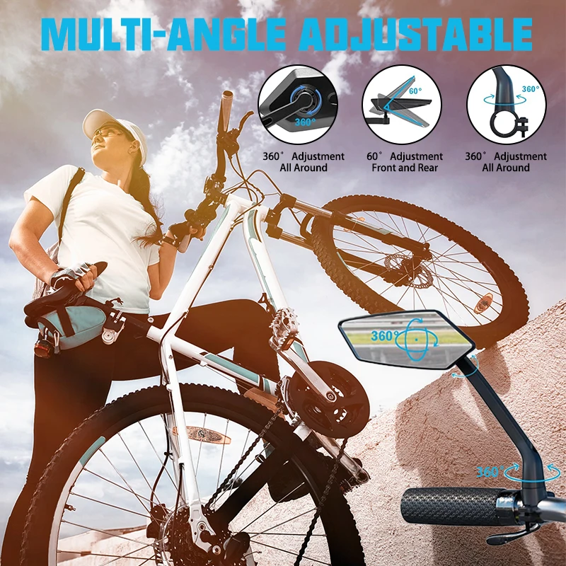 Зеркало заднего вида для велосипеда Велосипедный велосипед Широкий диапазон