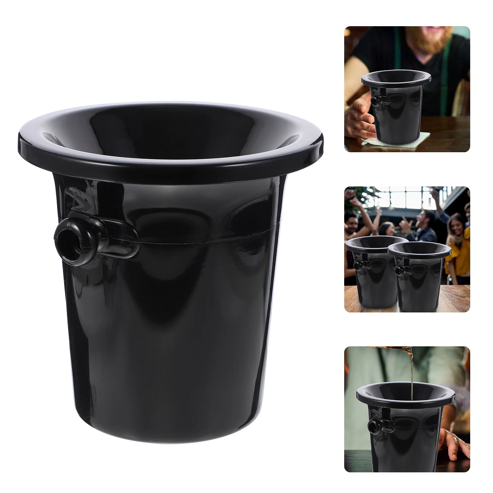 

3 Pcs Dump Bucket Tub Accessories Bathtub Bar Ice Black Beer Spittoon Tasting Accessory
