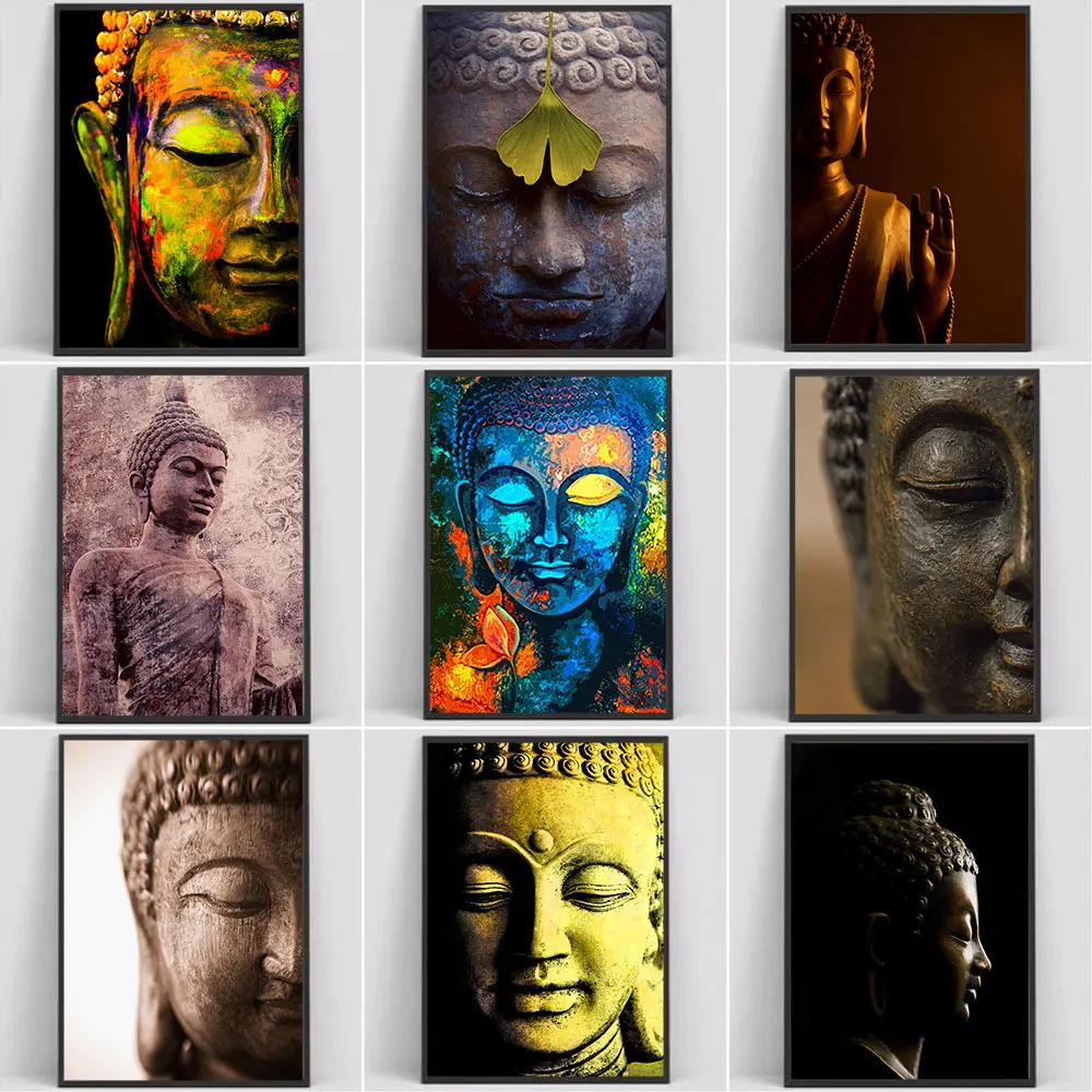 

Abstract Zen Religion Meditation Buddhism Posters and Prints Canvas Painting Wall Art Picture for Living Room Home Temple Decor