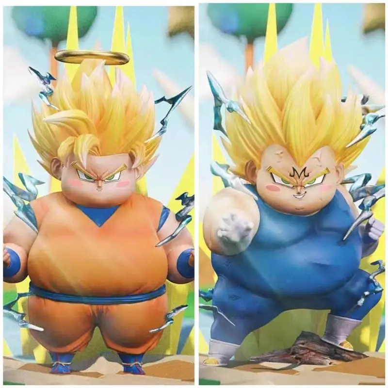 8 см горячая аниме Dragon Ball фигурка Little Chubby Guy Goku Vegeta Iv Super Saiyan II ПВХ модель