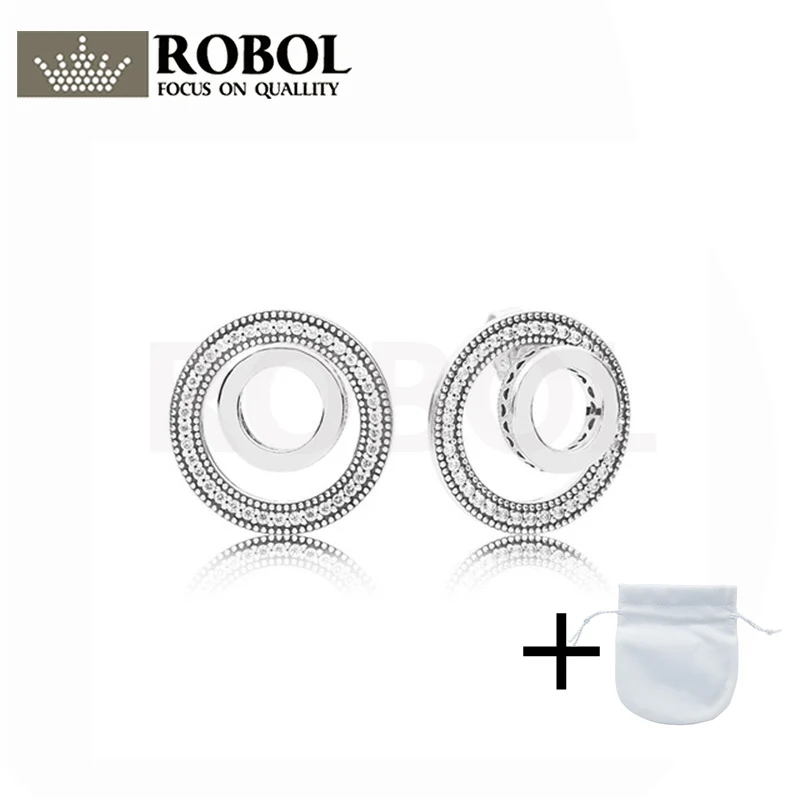 

2021 Popular 100% 925 Sterling Silver Stud Cycle Earrings Jewelry for Women Free Wholesale Shipping 297446CZ