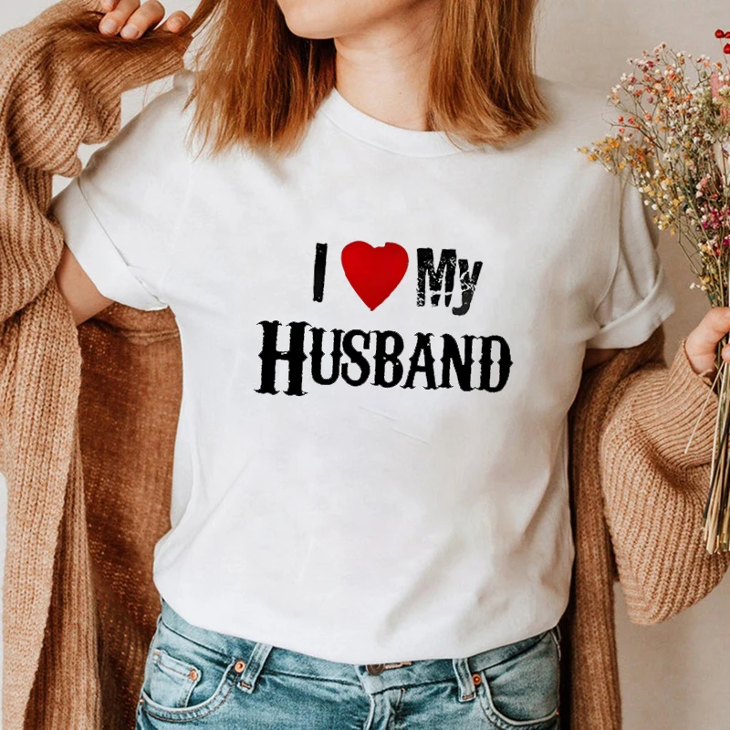 Футболка I Love My Wife Husband одинаковая футболка для мужчин и женщин винтажная модная