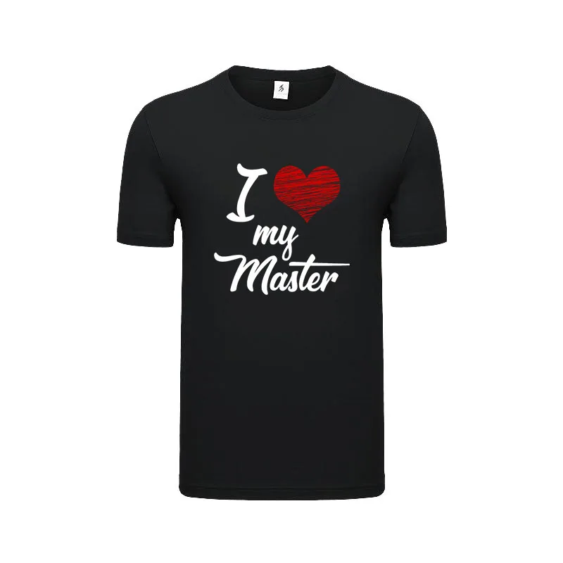 

I Love My Master Bdsm Submissive Sub Slave Design Unisex T-Shirt Summer Premium Pure Cotton Breathable Classic Tee Shirts