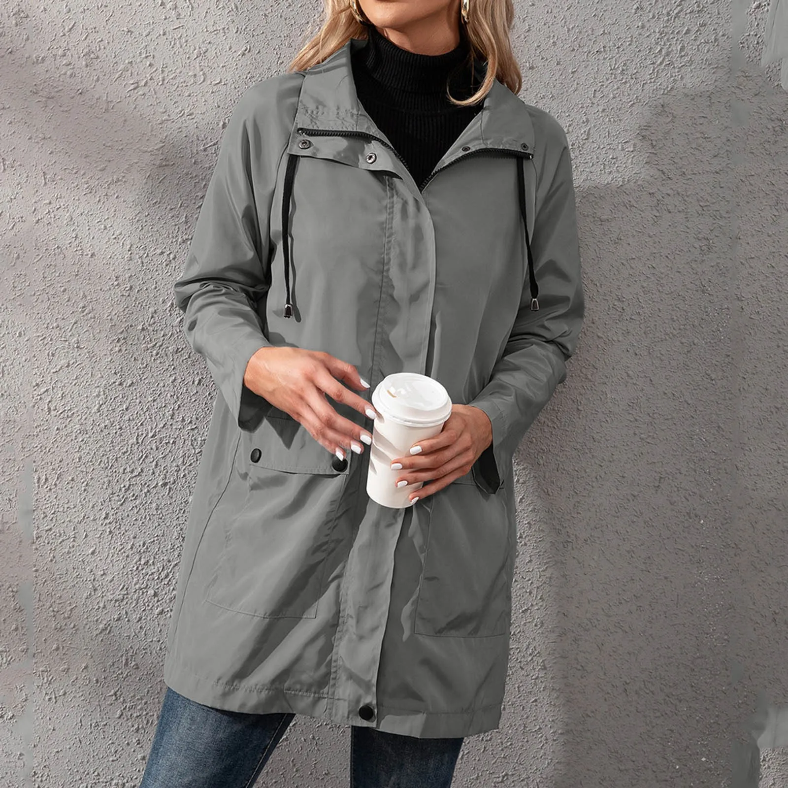 Женский повседневный плащ женская ветровка легкие ветрозащитные куртки от дождя