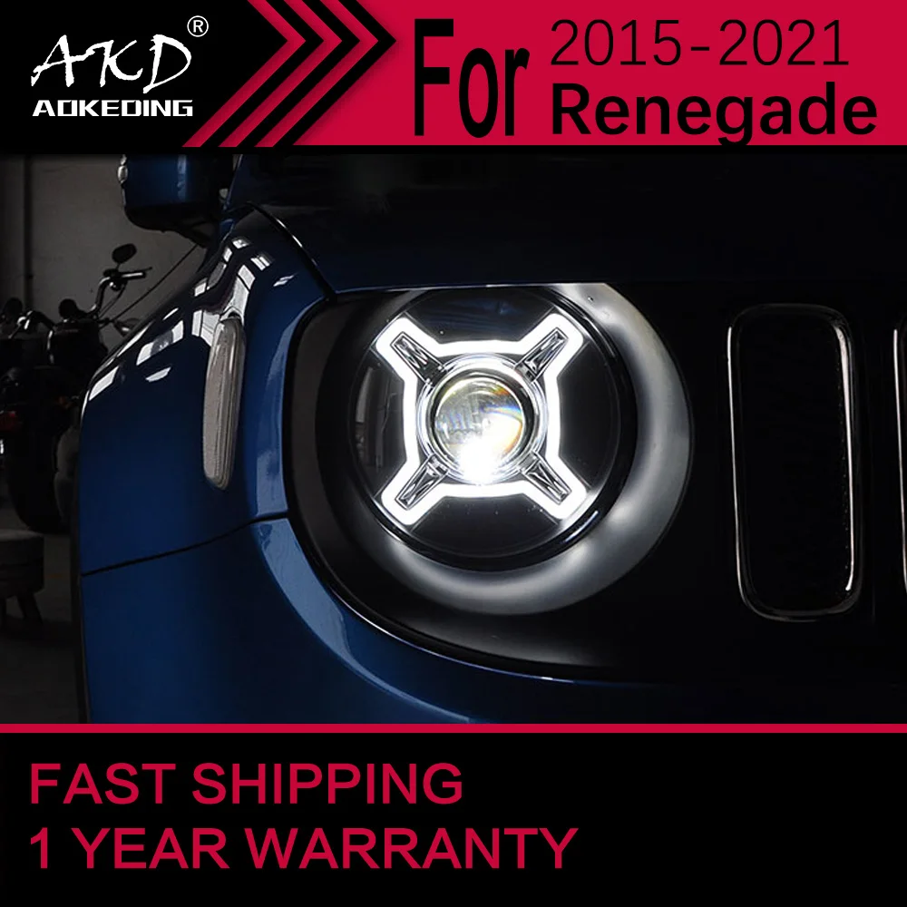 

Автомобильные фары для Jeep Renegade светодиодный ные фары 2016-2020, автомобильные фары для фар